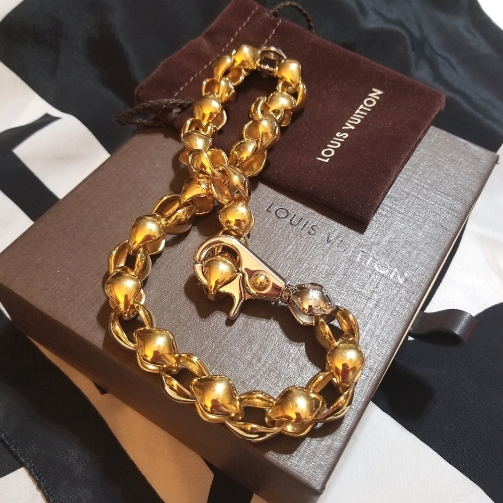 RARE LOUIS VUITTON Authentic 2013 MALLETAGE Chain Necklace - Picture 6 of 10